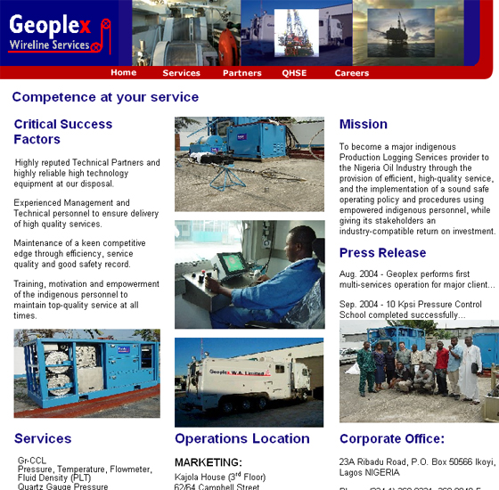 Geoplex Ltd. web site
